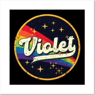 Violet // Rainbow In Space Vintage Grunge-Style Posters and Art